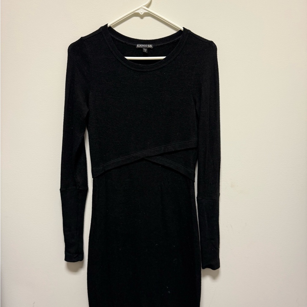 Express Black fleece dress